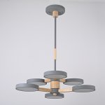 Подвесная люстра TURNA DBL L6 Gray ImperiumLoft 229087-26