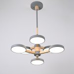 Подвесная люстра TURNA DBL L6 Gray ImperiumLoft 229087-26