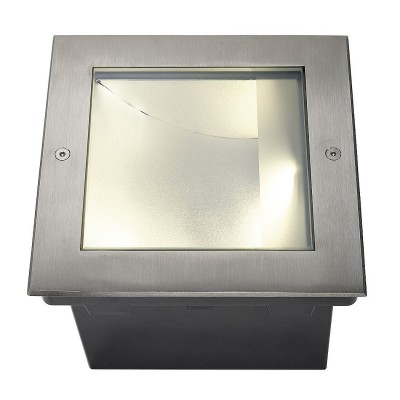 SLV 229383 DASAR LED SQUARE Bodeneinbau- leuchte, asymmetrisch, Edel- stahl 316, 34W, 3000K
