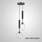 Подвесной светильник RING DUO A Black Трехцветный свет ImperiumLoft 229888-23