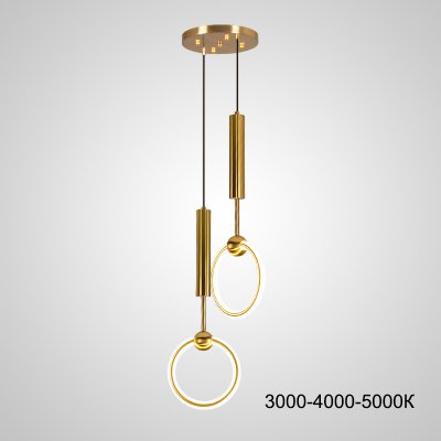 Подвесной светильник RING DUO A Brass Трехцветный свет ImperiumLoft 229890-23