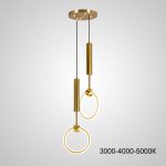 Подвесной светильник RING DUO A Brass Трехцветный свет ImperiumLoft 229890-23