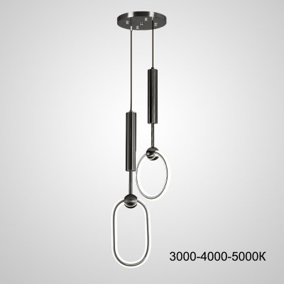 Подвесной светильник RING DUO B Black Трехцветный свет ImperiumLoft 229892-23