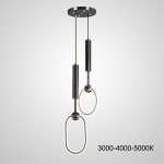 Подвесной светильник RING DUO B Black Трехцветный свет ImperiumLoft 229892-23