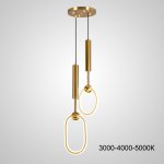 Подвесной светильник RING DUO B Brass Трехцветный свет ImperiumLoft 229894-23