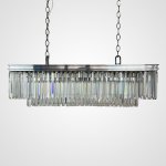 Люстра RH 1920S ODEON CLEAR GLASS FRINGE chrome 100 ImperiumLoft 229996-22