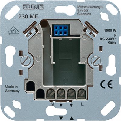 JUNG механизм Электронный жалюзийный выключатель стандартный(требуется нейтраль) (230ME) JUNG механизм Электронный жалюзийный выключатель стандартный(требуется нейтраль) (230ME)