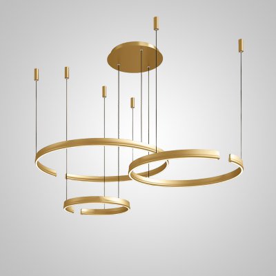 Подвесная люстра VEIKKO COMBO D45+65+85 Brass ImperiumLoft 231562-23