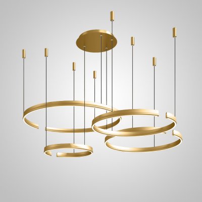 Подвесная люстра VEIKKO COMBO D45+65+65+85 Brass ImperiumLoft 231563-23