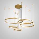 Подвесная люстра VEIKKO COMBO D45+45+65+65+85 Brass ImperiumLoft 231564-23