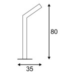 SLV 231835 BUCKLED, Outdoor Stehleuchte, mittel, anthrazit