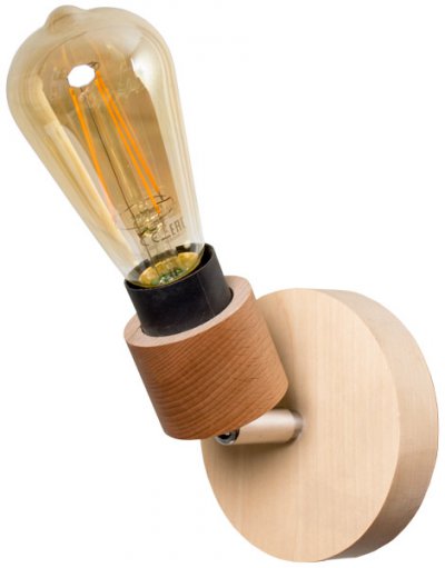 Спот Франк 1хЕ27х60Вт, черный+натуральный, 232-74-21/S