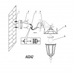 Уличный настенный светильник Odeon light 2320/1W LANO