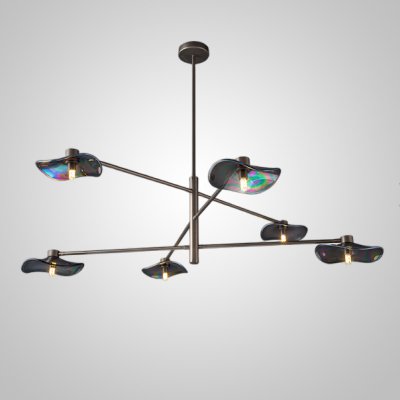 Потолочная люстра MILIAN CH L6 Black Cognac ImperiumLoft 232040-23