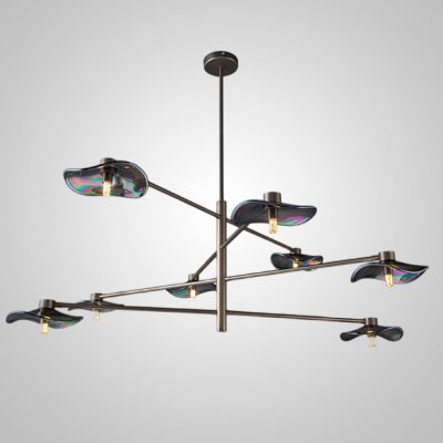 Потолочная люстра MILIAN CH L8 Black Cognac ImperiumLoft 232045-23