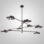 Потолочная люстра MILIAN CH L8 Black Cognac ImperiumLoft 232045-23