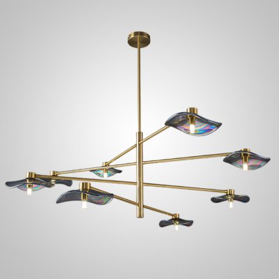 Потолочная люстра MILIAN CH L8 Brass Cognac ImperiumLoft 232047-23