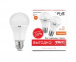 Лампа Gauss LED Elementary A60 15W E27 2700K 2/50 (2 лампы в упаковке)