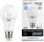 Лампа Gauss LED Elementary A60 12W E27 1170lm 6500K (23232)