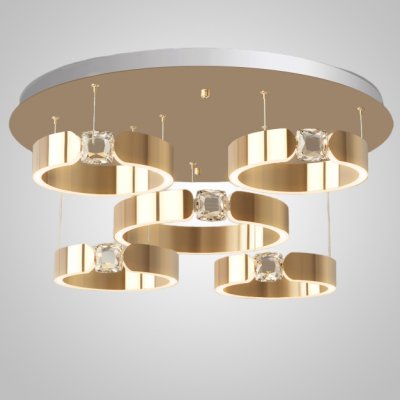 Потолочная люстра SELLIF CHROME L5 Brass ImperiumLoft 232791-23
