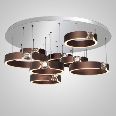 Потолочная люстра SELLIF CHROME L8 Brown ImperiumLoft 232793-23