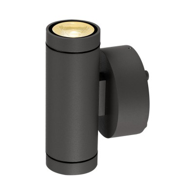 SLV 233235 GUNNSY WALL UP/DOWN Wandleuch- te, sandy anthracite, 2x6W LED, 3000K