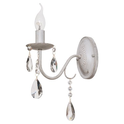 Светильник бра классическое с хрусталем Экономсвет 2346/1wWG