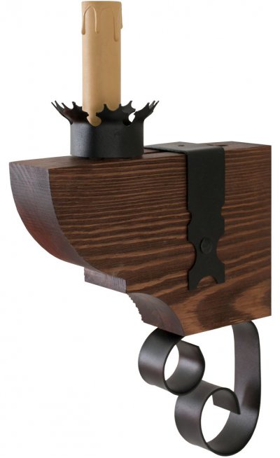 Бра "Вэлла" 1xE14x40Вт состаренное дерево 236-64-11W