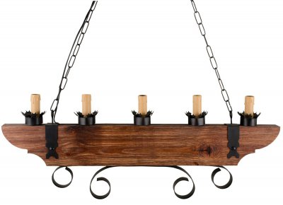 Люстра "Вэлла" 5xE14x40Вт состаренное дерево 236-64-15