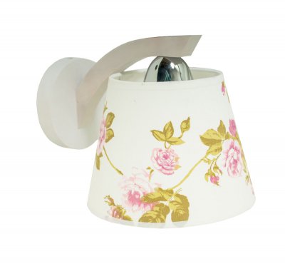 Бра "Морис розы" 1хЕ27х60Вт беленый 237-11-21W