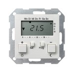 Gira S-55 Бел глянц Термостат электронный с таймером с функцией охлаждения (G237003)