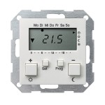 Gira S-55 Бел Термостат электронный с таймером с функцией охлаждения (G237027)