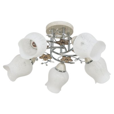 Люстра эконом Экономсвет 2371LM/5CR+WT WT