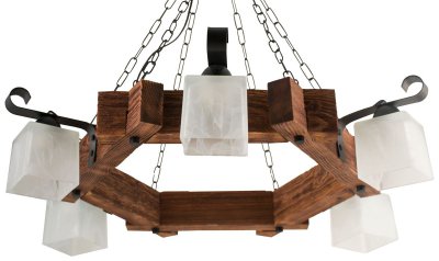 Люстра "Форта" 6хЕ27х60Вт состаренное дерево 239-64-26