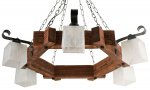 Люстра "Форта" 6хЕ27х60Вт состаренное дерево 239-64-26