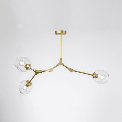 Люстра Адель Branching Bubble Chandelier L3 Brass Transparent ImperiumLoft 239862-22 Люстра Адель Branching Bubble Chandelier L3 Brass Transparent ImperiumLoft 239862-22