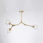 Люстра Адель Branching Bubble Chandelier L3 Brass Transparent ImperiumLoft 239862-22