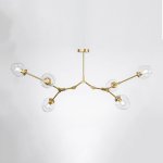Люстра Адель Branching Bubble Chandelier L6 Brass Transparent ImperiumLoft 239864-22