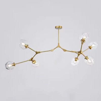 Люстра Адель Branching Bubble Chandelier L7 Brass Transparent ImperiumLoft 239865-22