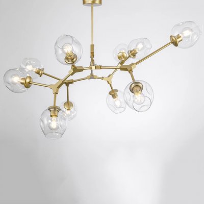 Люстра Адель Branching Bubble Chandelier L9 Brass Transparent ImperiumLoft 239866-22