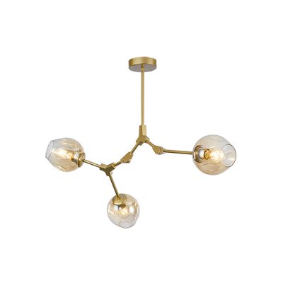 Люстра Адель Branching Bubble Chandelier L3 Brass Amber ImperiumLoft 239876-22