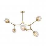 Люстра Адель Branching Bubble Chandelier L5 Brass Amber ImperiumLoft 239877-22