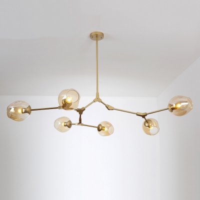 Люстра Адель Branching Bubble Chandelier L6 Brass Amber ImperiumLoft 239878-22