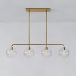 Реечный, рядный светильник CLOVE Brass Transparent ImperiumLoft 240007-23
