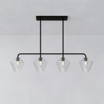 Реечный, рядный светильник CLOVE Black Transparent ImperiumLoft 240008-23