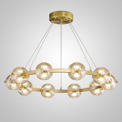 Кольцевая люстра SEMUND D80 Brass ImperiumLoft 240076-23