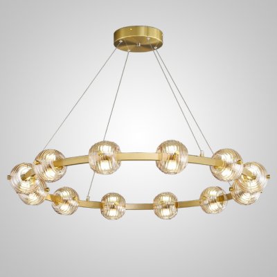 Кольцевая люстра SEMUND D100 Brass ImperiumLoft 240078-23