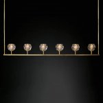 Люстра RH Boule De Cristal Linear Chandelier 6 Bronze ImperiumLoft 240202-22