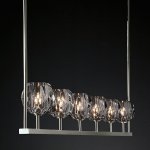Люстра RH Boule De Cristal Linear Chandelier 6 Nickel ImperiumLoft 240203-22