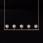 Люстра RH Boule De Cristal Linear Chandelier 5 Bronze ImperiumLoft 240204-22